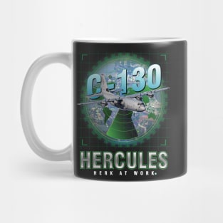 C130 Herk on Work Airforce Pilot Gift Mug